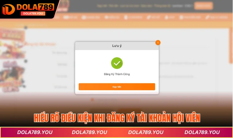 Hiểu rõ điều kiện khi đăng ký tài khoản hội viên