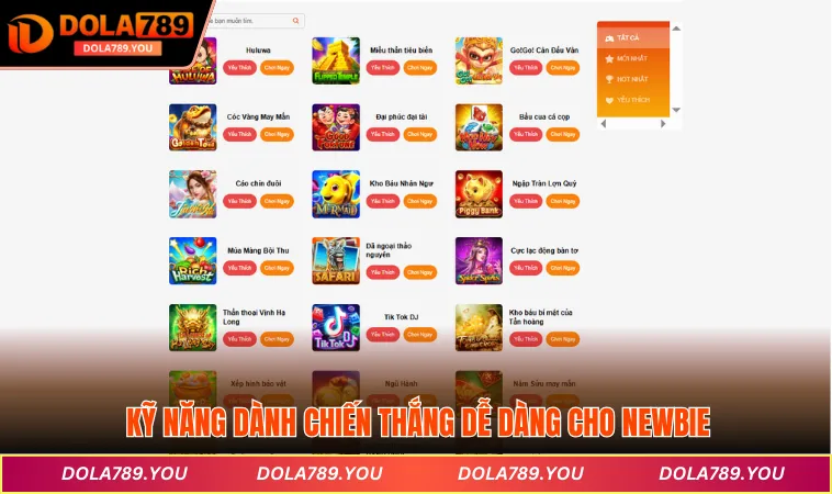 Kỹ năng dành chiến thắng dễ dàng cho newbie