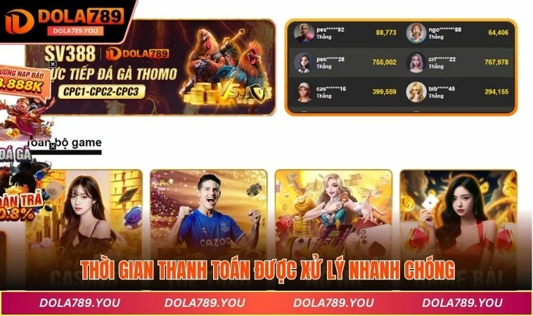 Thời gian thanh toán được xử lý nhanh chóng